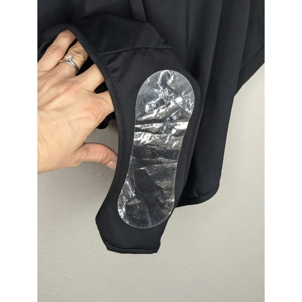 NWT Knix Leakproof Deep V One Piece Swimsuit Long Torso Sz XXL Black Simple